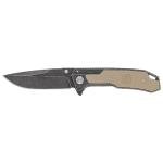 Smith & Wesson SW609 8.3in High Carbon S.S. Folding Knife with 3.6in Drop Point Blade and Stonewashed G-10 Handle for Outdoor, Tactical, Survival and EDC