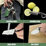 LEASUR Survival Tactical Knife, Full Tang Pocket Knife with Wooden Sheath For Outdoor Camping,Home Use,Collecting, Fixed Blade Knives With Mechanical Arm