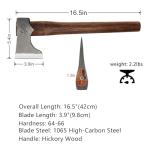 THRWCLUB Competition Throwing Axe, 3 Pack 16.5" Throwing Axes with 1065 High Carbon Steel & Wooden Handle, Perfect for Axe Throwing Game, Competition and Recreation, Gift for Men