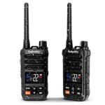 Radioddity X1 Walkie Talkies Long Range, IP67 Waterproof Heavy Duty FRS Two Way Radios with Noise Reduction, Recording, NOAA Scan & Alert, VOX, SOS, 2500mAh USB-C for Hiking Job Site, 2 Pack