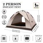 Happy Travel 1/2/3/4 Person Camping Tent, Instant Easy Pop Up Tents for Camping,Automatic Waterproof Family Camping Tent, Easy Set Up Tent,Portable Windproof Dome Tent for Camping Hiking & Traveling