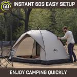 Happy Travel 1/2/3/4 Person Camping Tent, Instant Easy Pop Up Tents for Camping,Automatic Waterproof Family Camping Tent, Easy Set Up Tent,Portable Windproof Dome Tent for Camping Hiking & Traveling