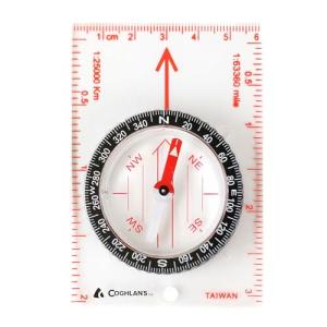 Coghlan's Map Compass – Lightweight, Durable Navigation Tool for Hiking, Backpacking, Orienteering, Camping, and Outdoor Adventures with Rotating Bezel and Easy-to-Read Markings
