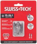 SWISS+TECH ST53100 Stainless Steel 19-in-1 Key Chain Multi Tool, Polished Finish (Single Pack)
