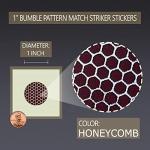 1” Circle Match Striker Stickers – 12 Pieces | Bumble/Dotted Pattern Match Strike Paper with Adhesive Pre-Cut in Circles for Easy Match Lighting | Also Available in Charcoal or Brown & Many Sizes