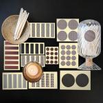 1” Circle Match Striker Stickers – 12 Pieces | Bumble/Dotted Pattern Match Strike Paper with Adhesive Pre-Cut in Circles for Easy Match Lighting | Also Available in Charcoal or Brown & Many Sizes