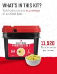 ReadyWise Emergency Food Supply - 144 Servings Freeze Dried Powdered Eggs Bucket, Protein Meals, Survival Food, Backpacking, Camping Essentials & Emergency Prepping Supplies, up to 10 Year Shelf Life