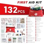 DWCHECK Mini First Aid Kit,132 Piece Small Waterproof Emergency Medical Kit for Travel, Car, Home, Office, Camping, Hiking - Compact Outdoor Survival Kit Includes Emergency Foil Blanket, Scissors