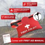 DWCHECK Mini First Aid Kit,132 Piece Small Waterproof Emergency Medical Kit for Travel, Car, Home, Office, Camping, Hiking - Compact Outdoor Survival Kit Includes Emergency Foil Blanket, Scissors