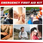 DWCHECK Mini First Aid Kit,132 Piece Small Waterproof Emergency Medical Kit for Travel, Car, Home, Office, Camping, Hiking - Compact Outdoor Survival Kit Includes Emergency Foil Blanket, Scissors