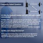 Retevis RB37 Bluetooth Walkie Talkies, Bluetooth Two Way Radio with Wireless Earpiece, Flashlight, 2000 mAh&120h Standby, Type-C, 9-Level VOX&Squelch, for School Hospital Retail Manufacture (4 Pack)