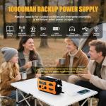 Hand Crank Emergency Radio, 10000mAh Weather Radio with AM/FM/NOAA, Solar Prower, SOS Alarm, Phone Charging, LED Flashlight, Portable Survival Gear for Outdoor & Home Emergencies Kits, Orange