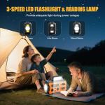 Hand Crank Emergency Radio, 10000mAh Weather Radio with AM/FM/NOAA, Solar Prower, SOS Alarm, Phone Charging, LED Flashlight, Portable Survival Gear for Outdoor & Home Emergencies Kits, Orange