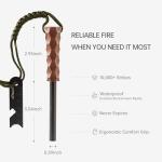 Ferro Rod Fire Starter, Survival Flint and Steel Fire Starter Kit for Hiking, Bushcraft,Camping Essentials Gear, Emergency Supplies - Ideal Gift for Explorers (Black Walnut Handle)