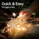 Ferro Rod Fire Starter, Survival Flint and Steel Fire Starter Kit for Hiking, Bushcraft,Camping Essentials Gear, Emergency Supplies - Ideal Gift for Explorers (Black Walnut Handle)