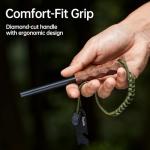 Ferro Rod Fire Starter, Survival Flint and Steel Fire Starter Kit for Hiking, Bushcraft,Camping Essentials Gear, Emergency Supplies - Ideal Gift for Explorers (Black Walnut Handle)