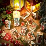 Threlaco 60 Pcs Christmas Blank Matches Containers 2.24 x 1.42 x 0.59 Inches Holiday Match Holder Xmas Decorative Match Storage Boxes DIY Countdown Christmas Party Favor for Guests