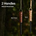 Ferro Rod Fire Starter, Survival Flint and Steel Fire Starter Kit for Hiking, Bushcraft,Camping Essentials Gear, Emergency Supplies - Ideal Gift for Explorers (Black Walnut Handle)