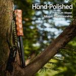 Ferro Rod Fire Starter, Survival Flint and Steel Fire Starter Kit for Hiking, Bushcraft,Camping Essentials Gear, Emergency Supplies - Ideal Gift for Explorers (Black Walnut Handle)