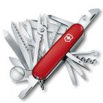 Victorinox Swiss Champ Swiss Army Knife, 33 Functions, Swiss Made Pocket Knife with Large Blade, Screwdriver, Chisel and Combination Pliers - Red
