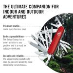 Victorinox Swiss Champ Swiss Army Knife, 33 Functions, Swiss Made Pocket Knife with Large Blade, Screwdriver, Chisel and Combination Pliers - Red