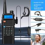 BAOFENG UV-5R Ham Radio Handheld: 8W Ham Radios Long Range UV5R Radio 3800mAh Rechargeable Walkie Talkies Two Way Radio with Programming Cable,Tactical Antenna and Earpiece for Survival Gear, 2 Pack