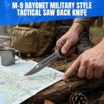 13" M-9 Tactical Bayonet Saw Back Knife