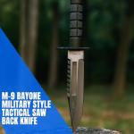 13" M-9 Tactical Bayonet Saw Back Knife