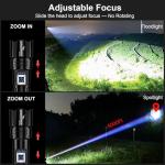 Flashlight 2000 High Lumens Rechargeable - 30W Super Bright LED Flash Light | 5000ft Beam & 12H Long Lasting USB C High Powered Handheld Police Flashlight for Home, Camping, Hiking, Emergency