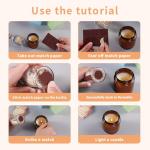 72Pcs Match Striker Paper with Adhesive 2 Sizes of Matches Holder Matches for Candles in A Jar with Striker Decorative Match Cloche (72)