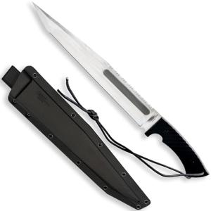 BATTLBOX BattlBolt Fixed Blade Outdoor Survival Knife, Doug Marcaida Design, 13in D2 Steel Blade, FRN Handle, Kydex Sheath - Bushcraft, Camping, Field Use
