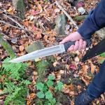 BATTLBOX BattlBolt Fixed Blade Outdoor Survival Knife, Doug Marcaida Design, 13in D2 Steel Blade, FRN Handle, Kydex Sheath - Bushcraft, Camping, Field Use