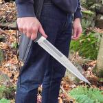 BATTLBOX BattlBolt Fixed Blade Outdoor Survival Knife, Doug Marcaida Design, 13in D2 Steel Blade, FRN Handle, Kydex Sheath - Bushcraft, Camping, Field Use