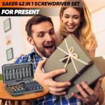 Saker 42 in 1 Magnetic Screwdriver Set, Multi Bit Free Combination Ratchet Screwdriver Set Portable Repair Tool Kit for Christmas Gifts Furniture, Computer, Bicycle and DIY Grey