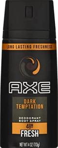 AXE Dark Temptation Body Spray Deodorant for Men, 4 Oz, Pack of 6