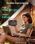 Portable Power Station 600W (1200W Peak), 288Wh (90,000mAh) LFP Battery Solar Generator, 2hrs Fast Charging, 8.86LB Power Bank with AC Outlets for Outdoor Camping, Home Emergency (Solar Optional)