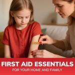 Mini First Aid Kit - 144pcs Emergency Medical Kit with Water-Resistant Hard Case for Home, Travel, & Outdoor Emergencies - Portable First Aid Supplies for Minor Cuts, Scrapes, Burns, Bites & Stings