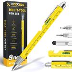 KEZKALS Stocking Stuffers for Men Adults, 9 in 1 Multitool Pen Gifts for Men, White Elephant Gifts for Adults, Mens Stocking Stuffers, Mens Gifts for Dad Him Husband, Dad Christmas Gifts, Cool Gadgets