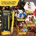 KEZKALS Stocking Stuffers for Men Adults, 9 in 1 Multitool Pen Gifts for Men, White Elephant Gifts for Adults, Mens Stocking Stuffers, Mens Gifts for Dad Him Husband, Dad Christmas Gifts, Cool Gadgets