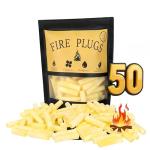 Raneped 50 Pack,Waterproof Fire Starters with 5+ Minute Burn Time for Emergencies, Campfires, Survival, Fire Pits, Grills - Yellow,Non-Toxic