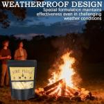 Raneped 50 Pack,Waterproof Fire Starters with 5+ Minute Burn Time for Emergencies, Campfires, Survival, Fire Pits, Grills - Yellow,Non-Toxic