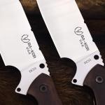 BA-KOR U.S.A 11 "DC53 Steel Hunting Knife & Sheath +4" Flint Fire Starter, Acidwood handle Jungle Survival Knife, Camping EDC tool knife