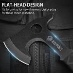 NedFoss Throwing Axe Set, 10.2'' Full Tang Throwing Hatchet with Sheath, Updated TPR Rubber Wrapped Handle, Perfect for Competition and Recreation