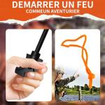 2PCS Magnesium Fire Starter with Striker, High Temp Magnesium Rod, Ferro Rod Fire Starter Survival Tool with 20Pack Waterproof Tinder and Steel Fire Striker for Camping, Hiking and Emergency (Orange)