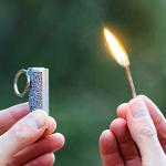 SURVIVE Permanent Match Metal, 2 Pack, Reusable Survival Fire Starter Striker Lighter, Emergency Waterproof Keychain Strike Anywhere Stick Kit