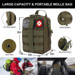 Gifts for Man Dad Husband, 210 PCS Survival First Aid kit, Professional Survival Gear Camping Essentials Emergency Medical Goods for Camping Boat Home Car Disaster Adventure (Khaki)