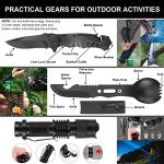 Gifts for Man Dad Husband, 210 PCS Survival First Aid kit, Professional Survival Gear Camping Essentials Emergency Medical Goods for Camping Boat Home Car Disaster Adventure (Khaki)