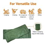 Amazon Basics 40°F Cool Weather Two-Person Sleeping Bag, 87 Inches x 59 Inches, Olive Green