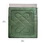 Amazon Basics 40°F Cool Weather Two-Person Sleeping Bag, 87 Inches x 59 Inches, Olive Green