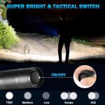 6Pack LED Flashlights High Lumens, 5Mode Tactical Flashlight for Home, Small Flashlights Powerful, Pocket Flashlight Battery Powered, Adjustable Torch Light, Mini Flash Light for Emergencies Camping